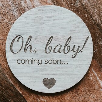 Baby coming soon - Zwangerschapsaankondiging