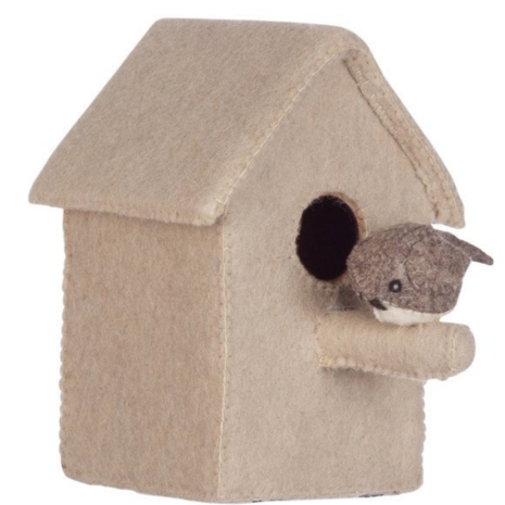 Vogelhuisje van vilt