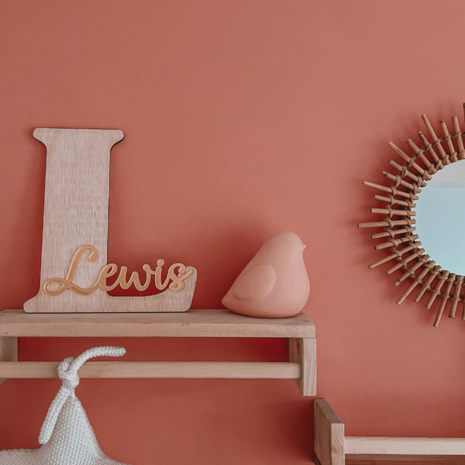 Houten letter met naam
