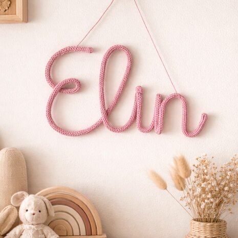 Draadnaam Baby Kamer &ndash; Gepersonaliseerde Punniknaam Muurdecoratie | Uniek Kraamcadeau