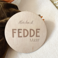 Hier ben ik! Geboorteaankondiging met naam